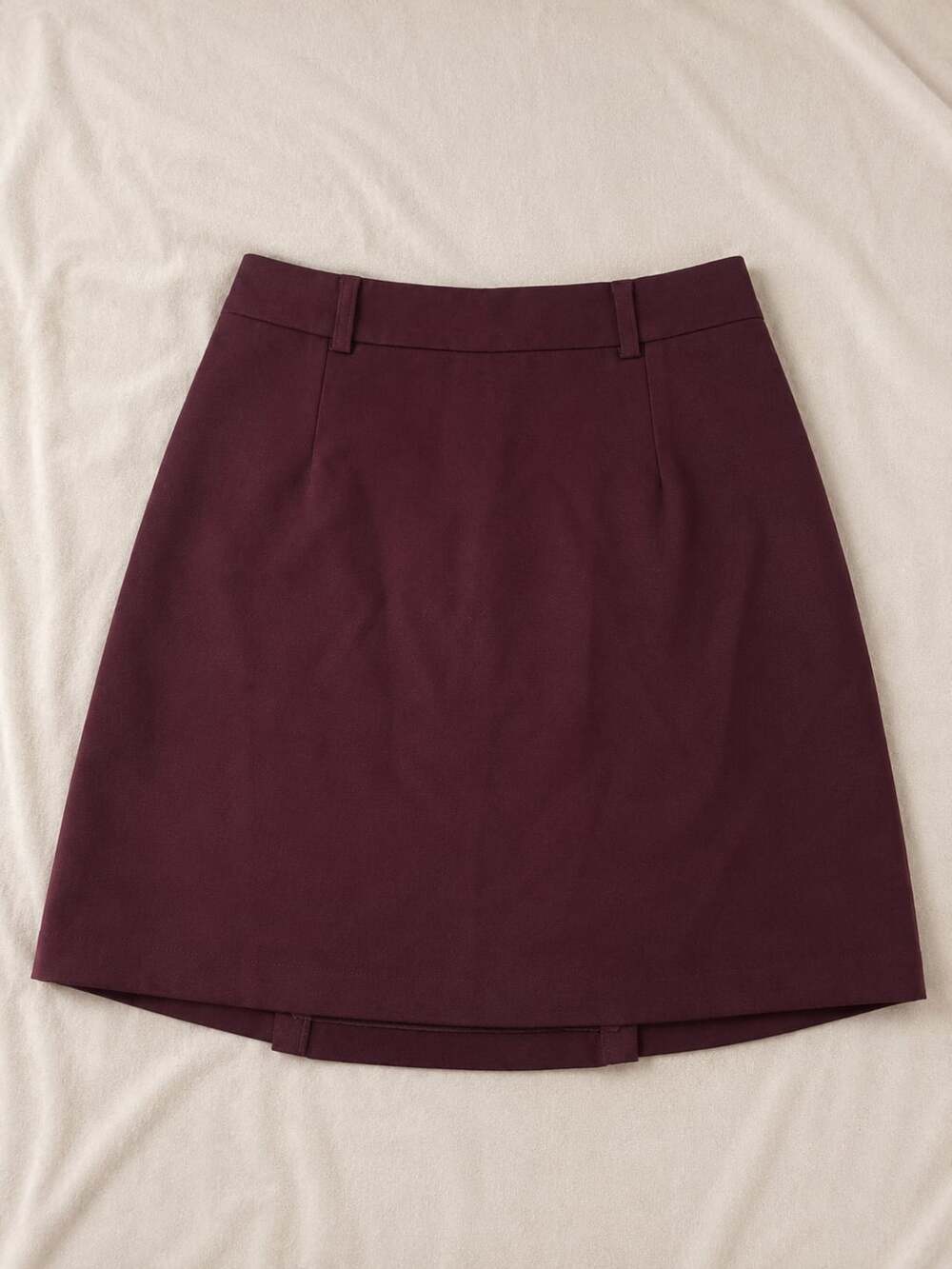 Express Burgundy A-Line Mini Skirt